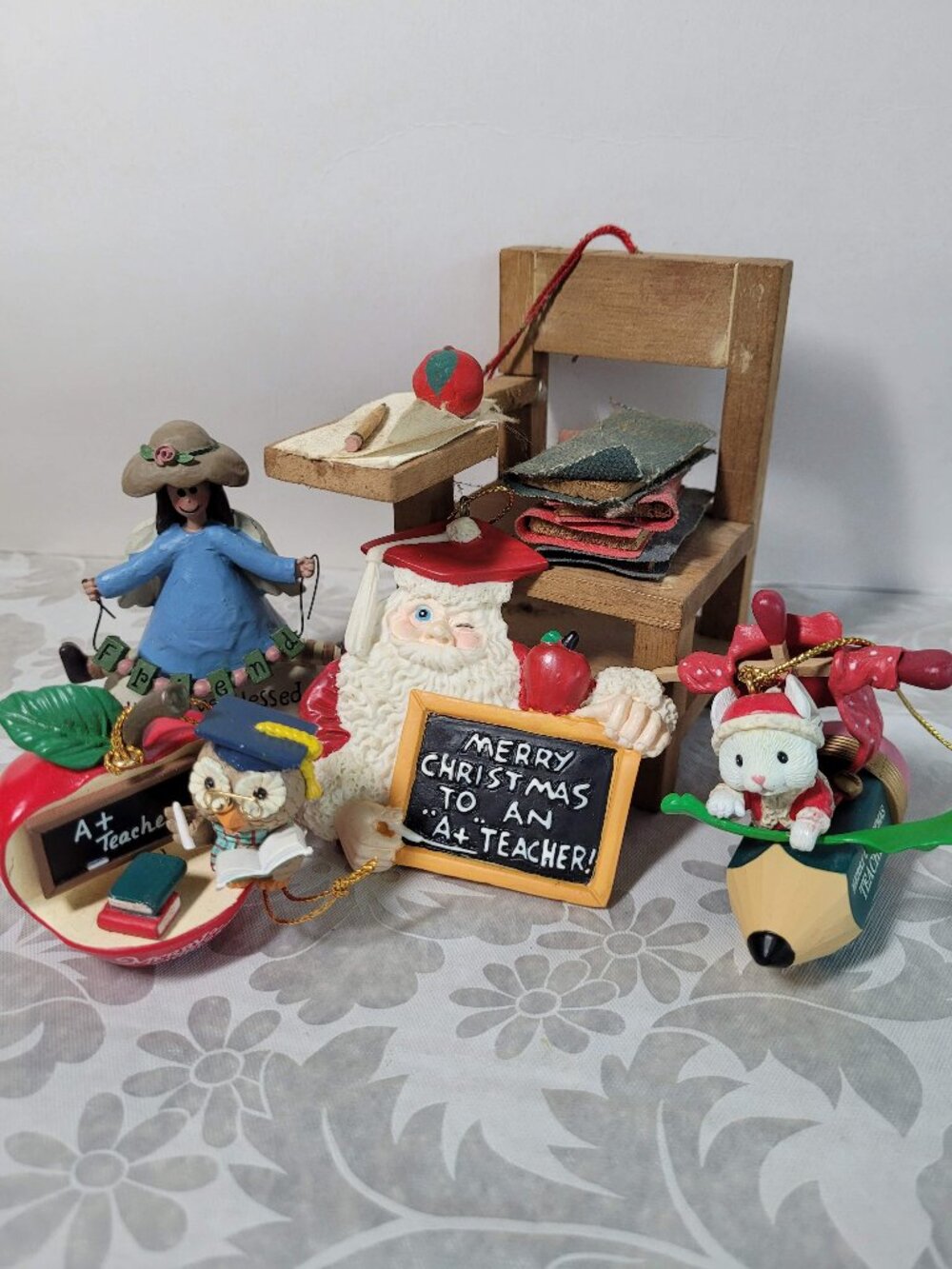 Christmas Ornaments Teacher Lot of 5